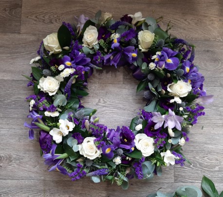 Purple & White Wreath